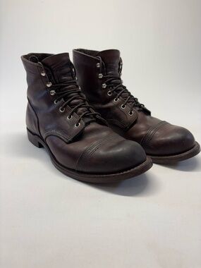 Red Wing Heritage Iron Ranger 8111 Amber Harness Leather Boots - Size 10.5 E2
